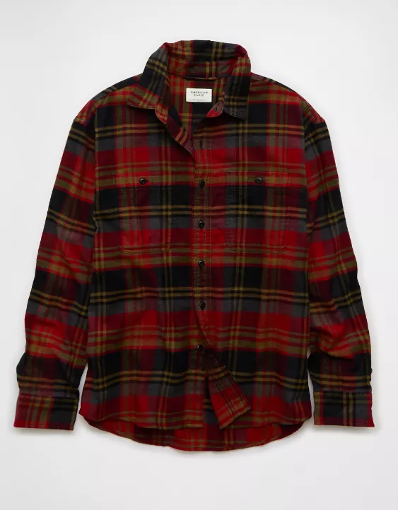 AE Relaxed Fit Everyday Flannel Shirt - Image 4
