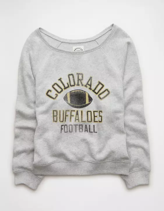 AE Colorado Buffaloes Graphic Off The Shoulder Sweatshirt - Image 3