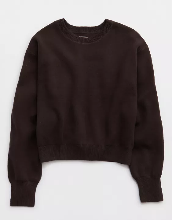 Aerie Cropped Crew Sweater - Image 3