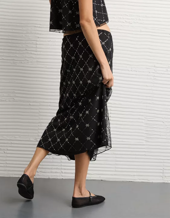 AE High-Waisted Sequin Maxi Skirt - Image 2