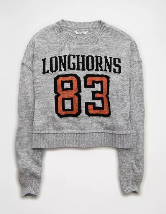AE Texas Longhorns Cropped Sweater - Image 3