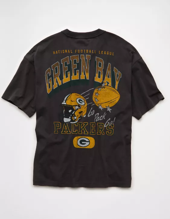 NFL Wisconsin Green Bay Packers Boxy Graphic T-Shirt - Image 4