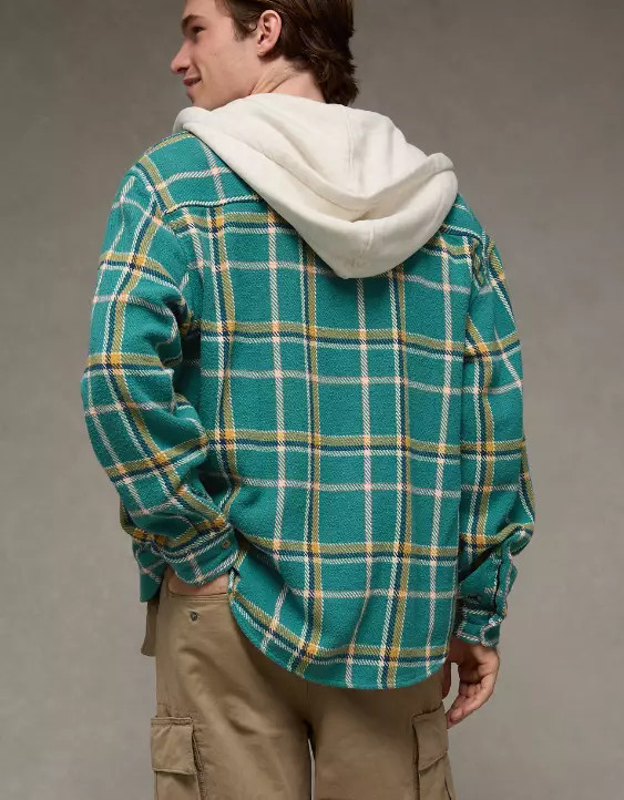 AE Hooded Flannel Shirt - Image 2